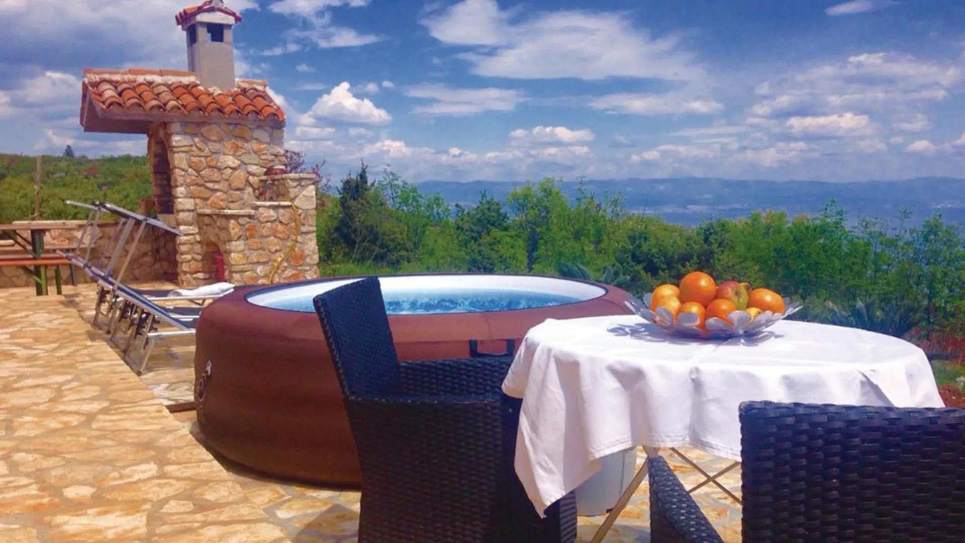 Holiday home Villablu2 Doppelhaushaelfte Fantastic Seaview, Pool Zagorje Croatia