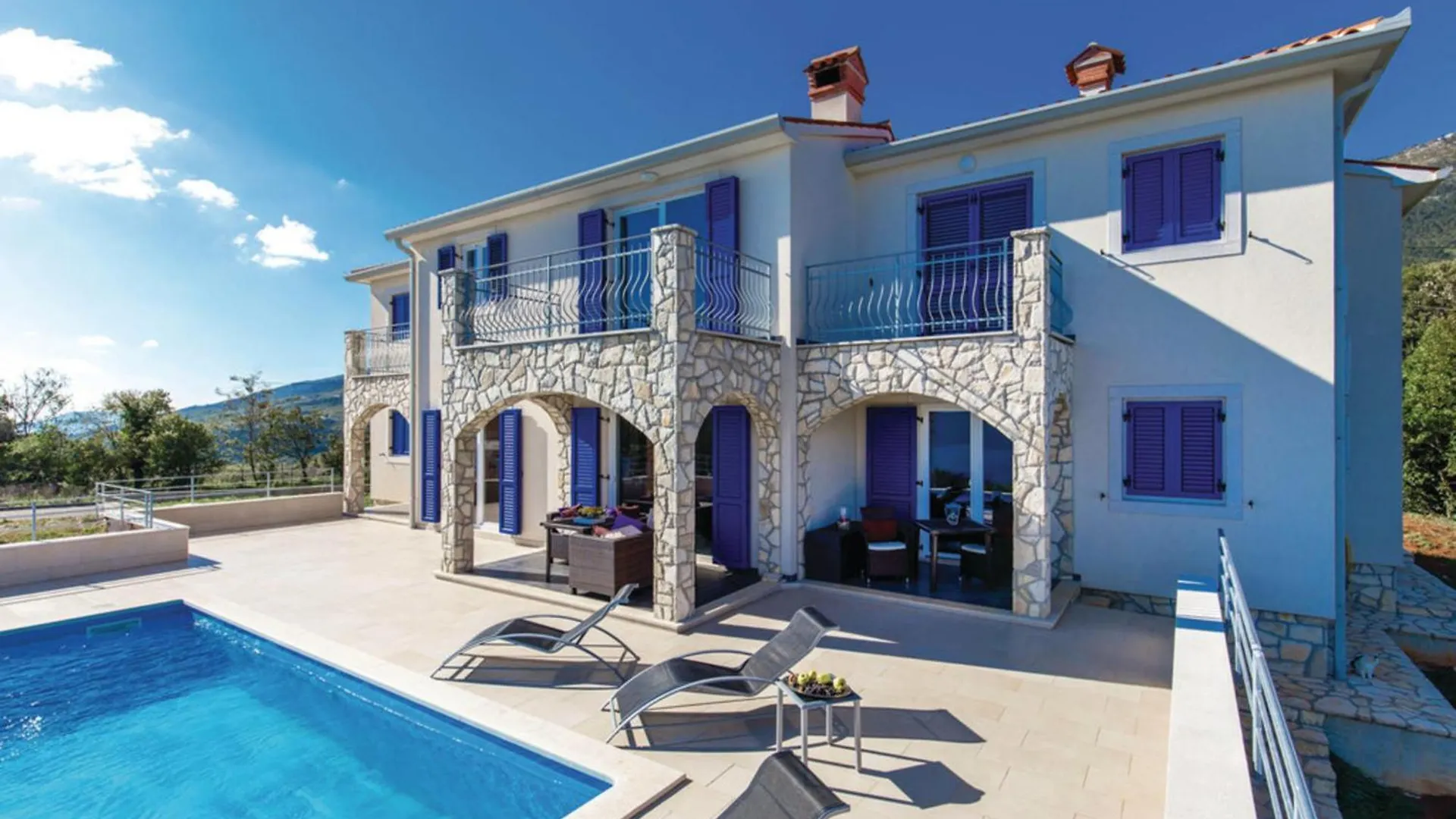 Villablu2 Doppelhaushaelfte Fantastic Seaview, Pool Zagorje Croatia